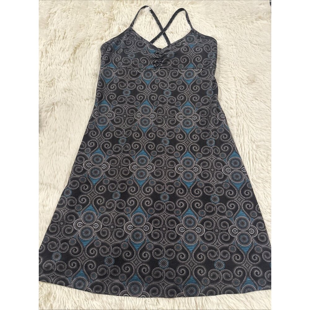 Prana womens gray hiking sundress XS built in bra sinched breast